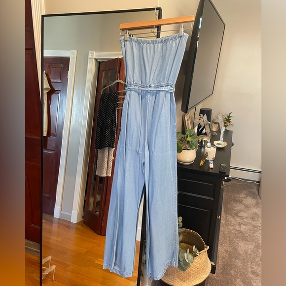 Forever21 Strapless Denim Jumpsuit - Picture 2 of 6
